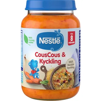 Barnmat Couscous &amp; kyckling 8m 190g Nestle.
