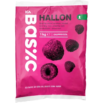 Hallon Fryst 1kg ICA Basic.