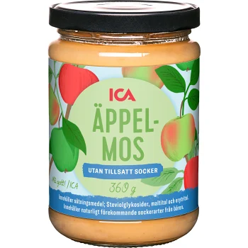 Äppelmos Utan tillsatt socker 360g ICA.