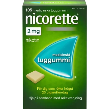 Nicorette Medicinskt tuggummi 2mg 105-p.