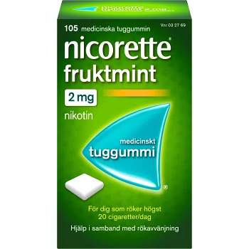 Nicorette Fruktmint Medicinskt tuggummi 2mg 105-p.