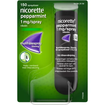 Munhålespray Mint 1mg/spray 13ml Nicorette.