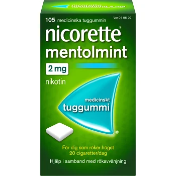 Nicorette Mentolmint Medicinskt tuggummi 2mg 105-p.