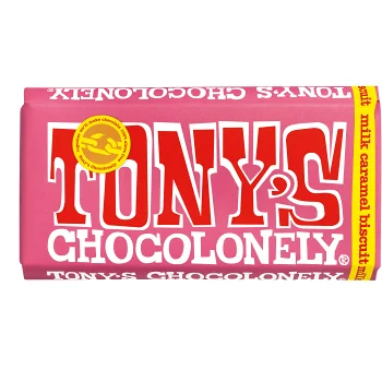 Mjölkchoklad Milk Caramel Biscuit 180g Tony's Chocolonely.