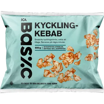 Kycklingkebab 600g ICA Basic.