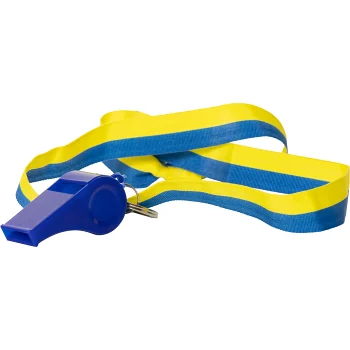 Visselpipa blå med blå/gult band Nordic Season.