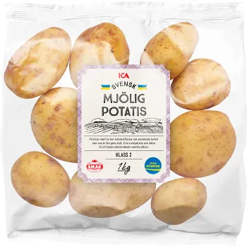 Potatis mjölig klass 2 1kg ICA.