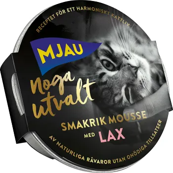 Kattmat Laxmousse Våt 85g Mjau.
