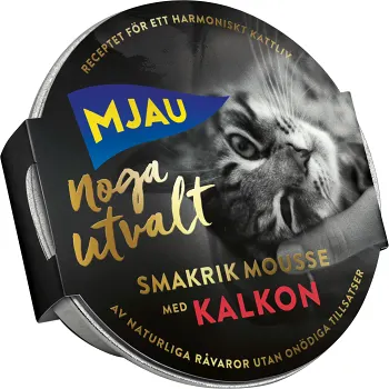 Kattmat Kalkonmousse 85g Mjau.