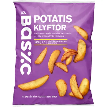 Potatisklyftor Fryst 1kg ICA Basic.