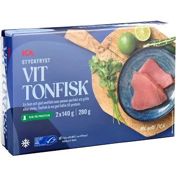 Vit tonfiskfilé Fryst 280g ICA.