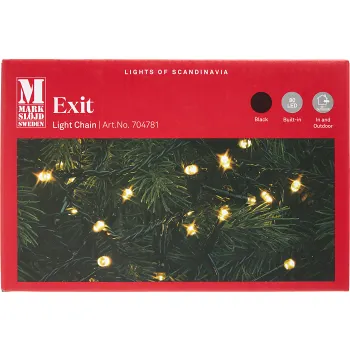 Ljusslinga Exit 80LED Svart 8m Markslöjd.