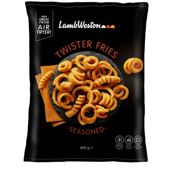 Pommes frites Twister fries seasoned Fryst 600g Lamb weston.