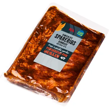 Spareribs smokey ca 1,2kg ICA.