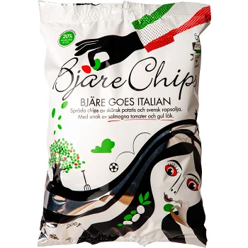Chips Bjäre goes Italian 200g Bjäre Chips.