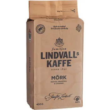 Mörkrost Bryggkaffe 450g Lindvalls.