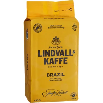Bryggkaffe, Brazil, Mörkrost, 450g Lindvalls.