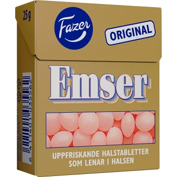 Halstabletter Emser 25g Fazer.
