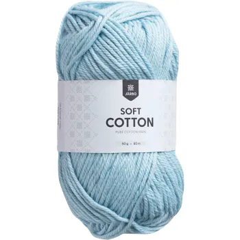 Garn Soft Cotton Ljusblå 50g Järbo.
