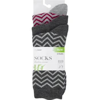 Socka 3p grå mix 39/41 mywear.
