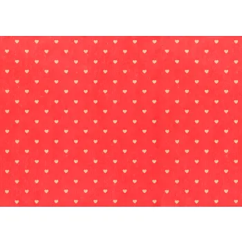 Julpapper Hjärta Ribb Röd 0,7x3m ICA.