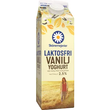 Yoghurt Vanilj Laktosfri 2,5% 1000g Skånemejerier.