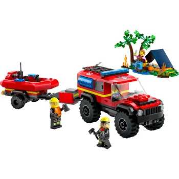 LEGO City 4x4 Brandbil med räddningsbåt 60412.