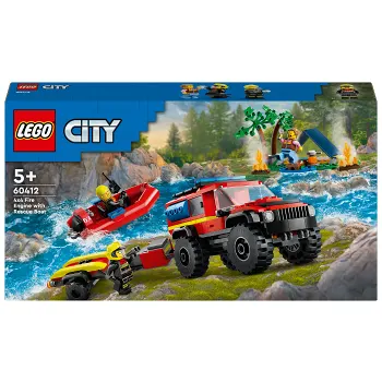 LEGO City 4x4 Brandbil med räddningsbåt 60412.
