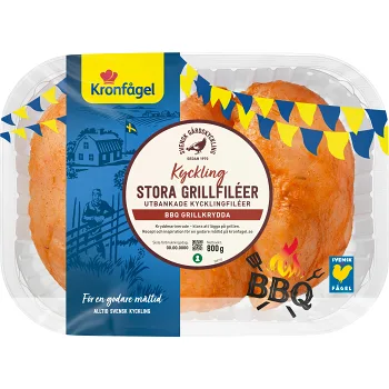 Kycklingfilé BBQ 800g Kronfågel.