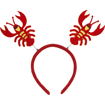 Diadem med orangea kräftor Festive.