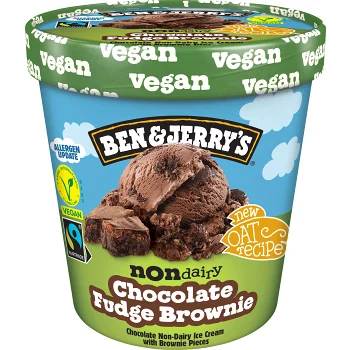 Glass Chocolate fudge brownie vegansk 465ml Ben &amp; Jerrys.
