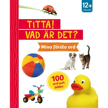 Titta! Vad är det? Mina första ord.