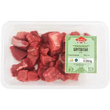 Grytbitar Av Nöt ca 800g Gudruns.