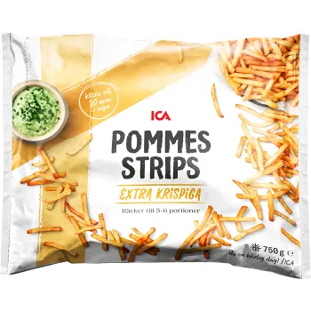 Pommes strips extra krispiga 750g ICA.