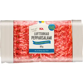 Salami Peppar Lufttorkad 80g ICA.