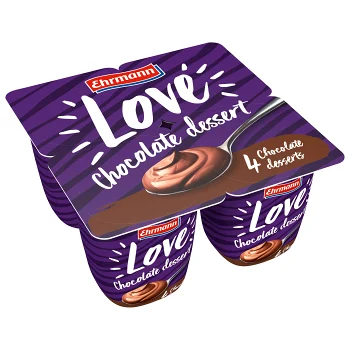 Pudding Choklad Love Dessert 4-p 2% 400g Ehrmann.