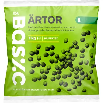 Ärtor Fryst 1kg ICA Basic.