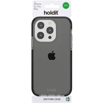 Skal Seethru iPhone15 Pro Max svart holdit.
