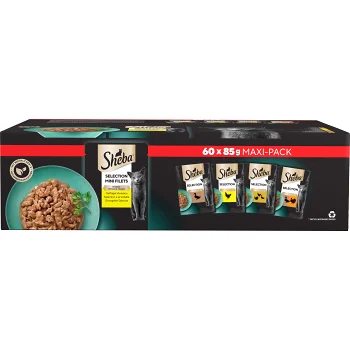 Kattmat SelSlices Fågel med Anka med Kyckling 5100 Gram Sheba.