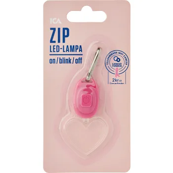 Zip-LED Hjärta ICA Rosa Bandet.