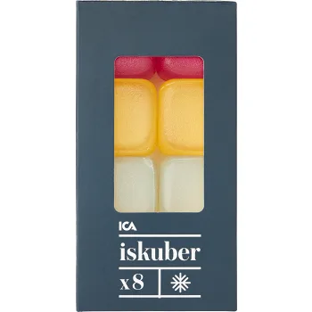 Iskuber fyrkant 8st ICA.