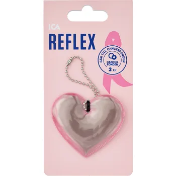 Reflexhänge Hjärta Rosa Bandet ICA.