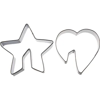 Pepparkaksform hjärta+stjärna för mugg ICA.