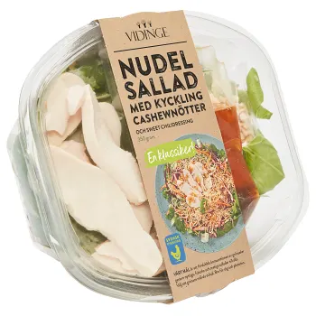 Nudelsallad med Kyckling &amp; Cashewnötter 350g Vidinge.