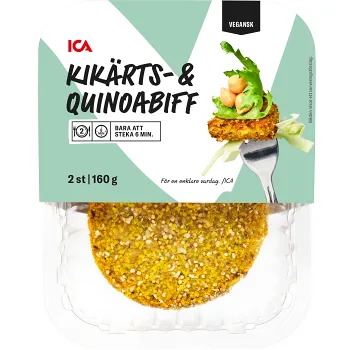 Kikärts och quinoabiff 160g ICA.