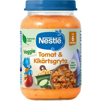 Barnmat Tomat &amp; kikärtsgryta 6m 190g Nestle.