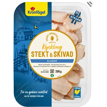 Kyckling Färsk Stekt &amp; skivad Classic 200g Kronfågel.