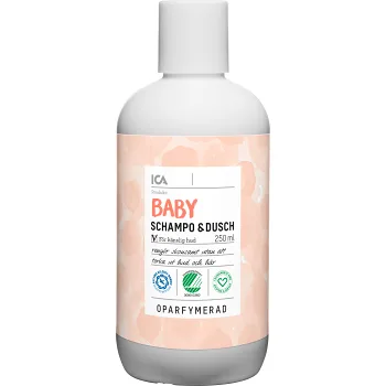 Baby Schampo &amp; Dusch Oparfymerad 250ml ICA Hjärtat.