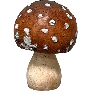 Svamp 7cm brun och vit Festive.