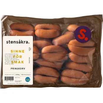 Prinskorv 70% kötthalt 1kg Stensåkra.